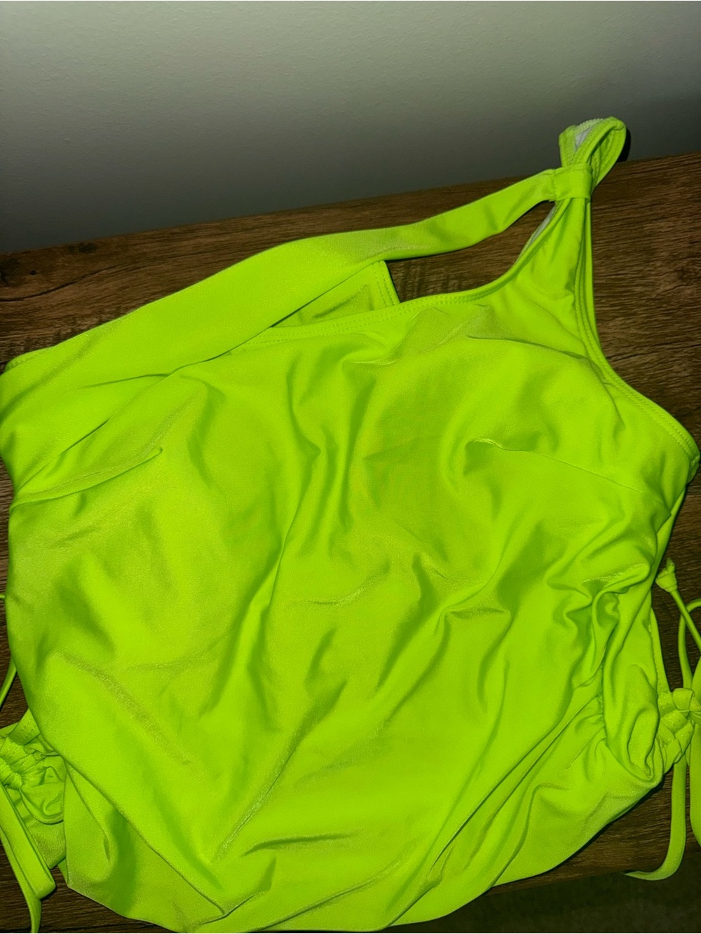 Neon Lime One-Shoulder Swimsuit